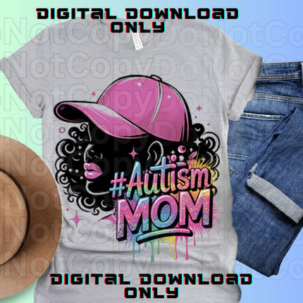 Autism Mom PNG: Colorful Sublimation Design (Digital Download)