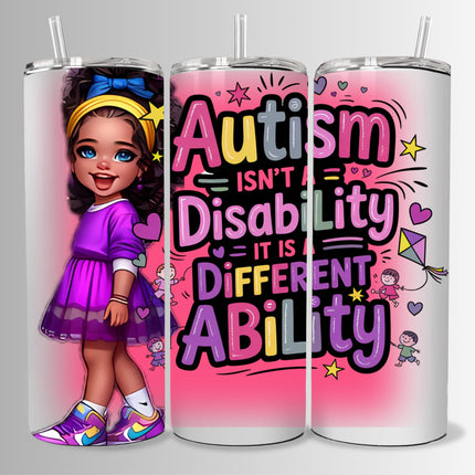 Autism Awareness Tumbler: Stainless Steel Puzzle Piece Cup, 20 oz