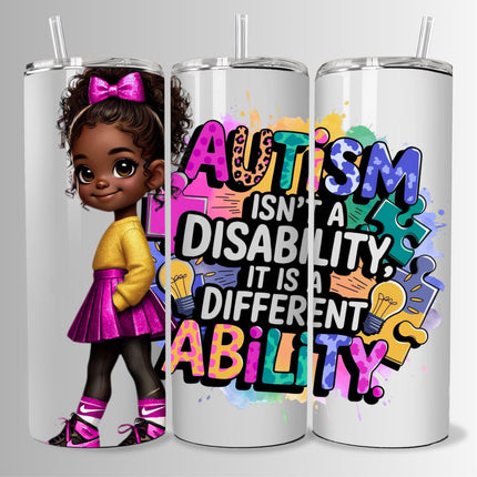 Autism Awareness Tumbler: Stainless Steel Puzzle Piece Cup, 20 oz