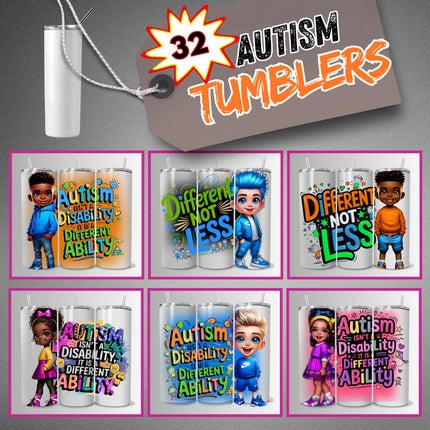 Autism Awareness Tumbler: Stainless Steel Puzzle Piece Cup, 20 oz