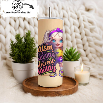 Autism Awareness 20oz Tumbler | Different Ability, Stainless Steel
