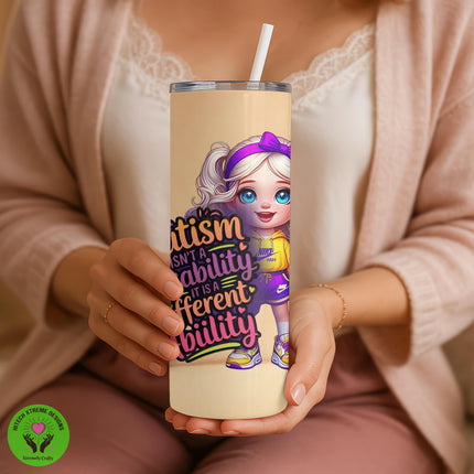 Autism Awareness 20oz Tumbler | Different Ability, Stainless Steel