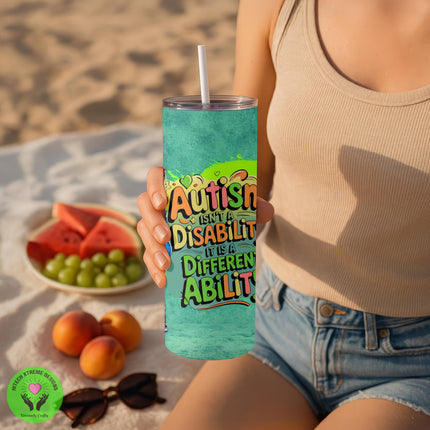 Autism Awareness Tumbler: Stainless Steel 20oz, Neurodiversity Pride