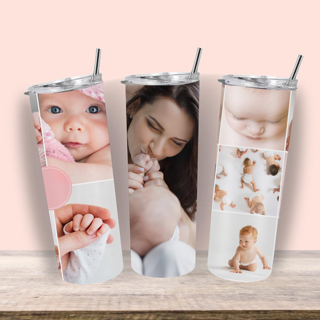 Personalized photo Tumbler 20oz Stainless Steel | Custom Photo Tumbler | Name added to Tumbler| Custom Gift for Her or Him |
