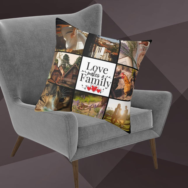 Personalized Photo Throw Pillow, Picture Pillow, Family gift