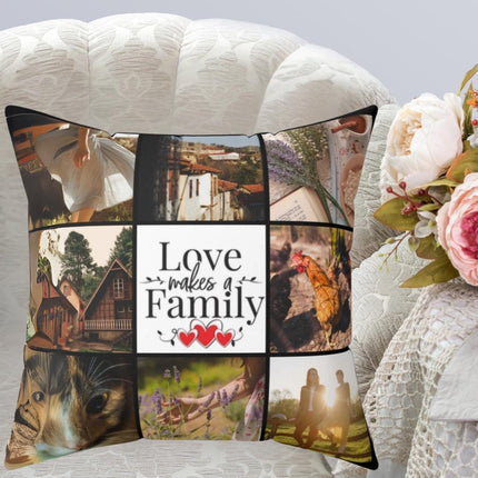 Personalized Photo Throw Pillow, Picture Pillow, Family gift