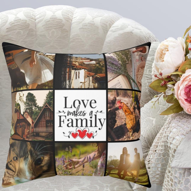 Personalized Photo Throw Pillow, Picture Pillow, Family gift
