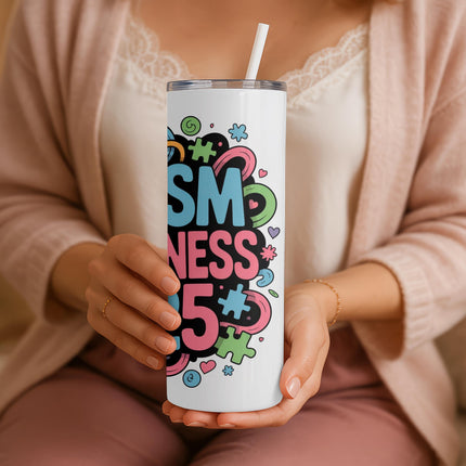 Autism Awareness Tumbler: Stainless Steel Puzzle Piece Cup, 20 oz