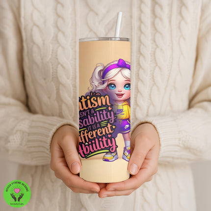 Autism Awareness 20oz Tumbler | Different Ability, Stainless Steel