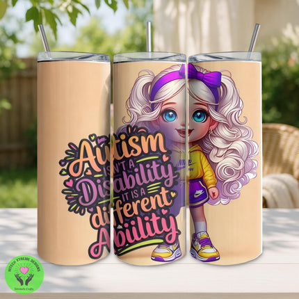 Autism Awareness 20oz Tumbler | Different Ability, Stainless Steel