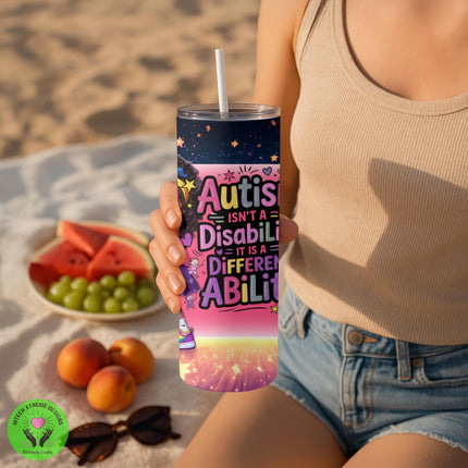 Autism Awareness Tumbler: Stainless Steel, Different Ability Gift