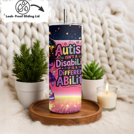 Autism Awareness Tumbler: Stainless Steel, Different Ability Gift
