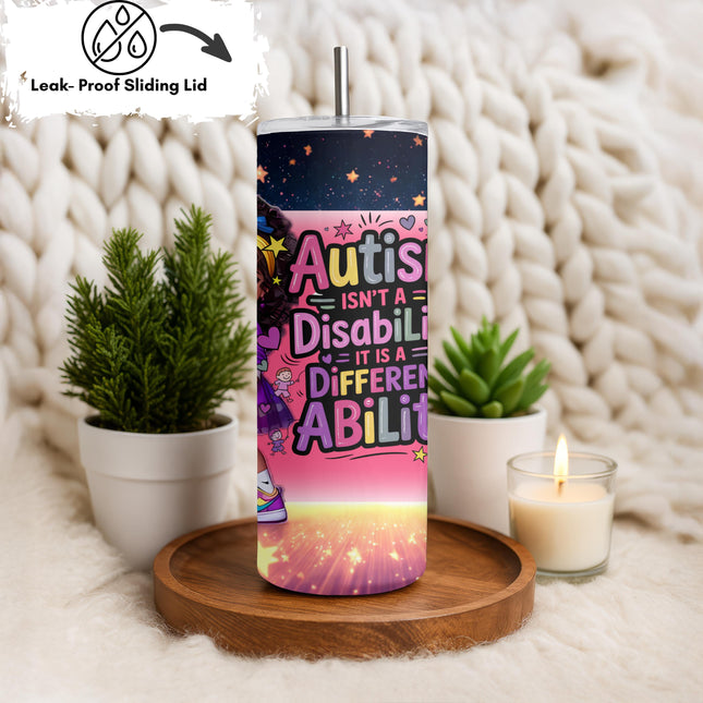 Autism Awareness Tumbler: Stainless Steel, Different Ability Gift
