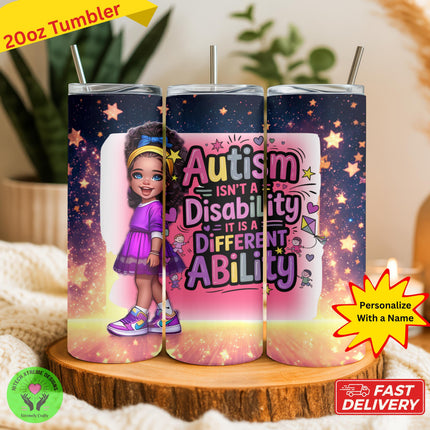 Autism Awareness Tumbler: Stainless Steel, Different Ability Gift