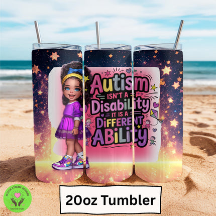 Autism Awareness Tumbler: Stainless Steel, Different Ability Gift