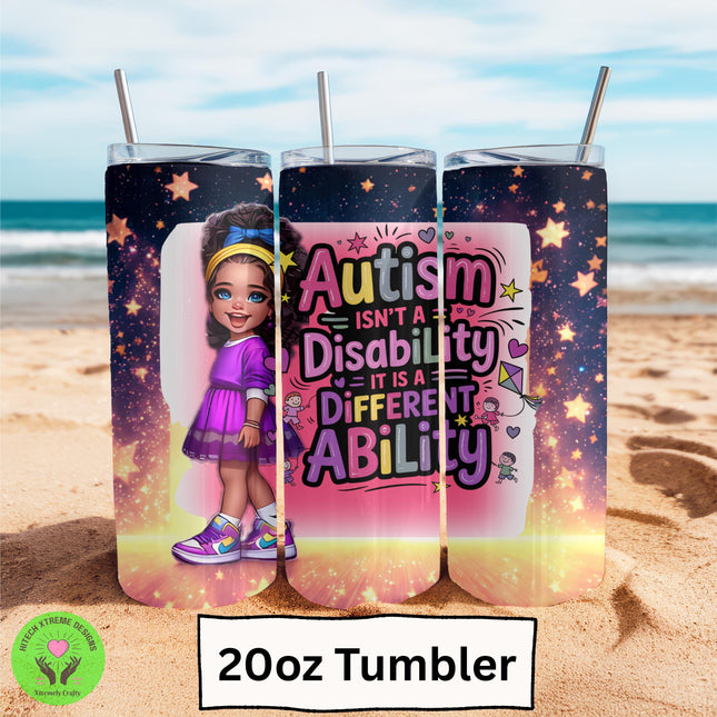Autism Awareness Tumbler: Stainless Steel, Different Ability Gift