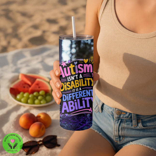 Autism Awareness Tumbler: Stainless Steel 20oz, Neurodiversity Gift