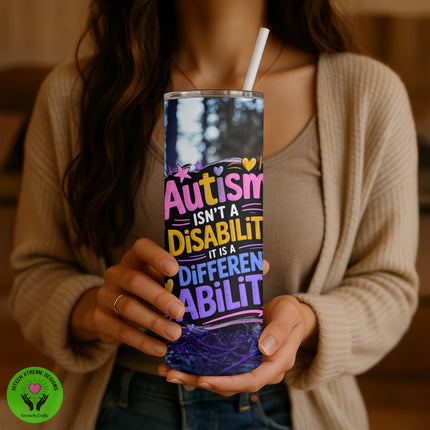 Autism Awareness Tumbler: Stainless Steel 20oz – Design 1
