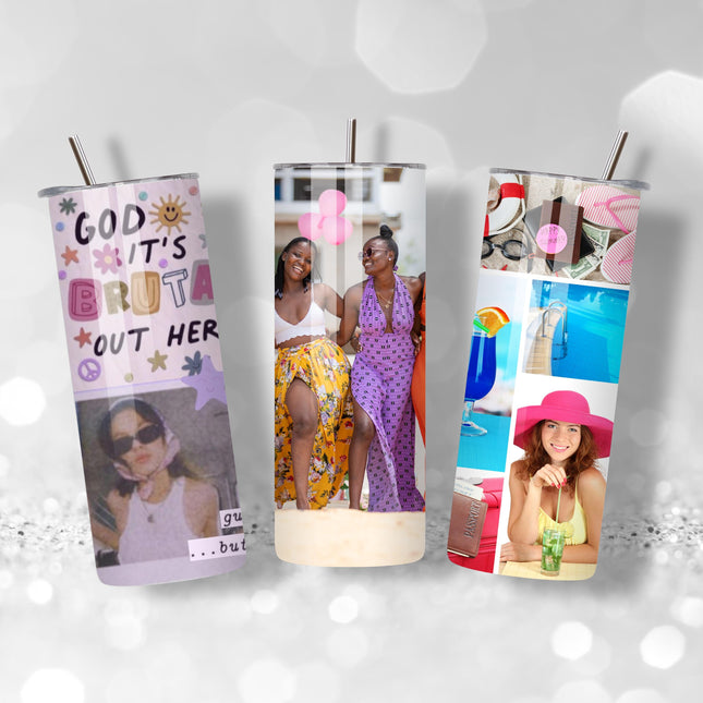 Personalized photo Tumbler 20oz Stainless Steel | Custom Photo Tumbler | Name added to Tumbler| Custom Gift for Her or Him |