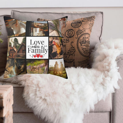 Personalized Photo Throw Pillow, Picture Pillow, Family gift