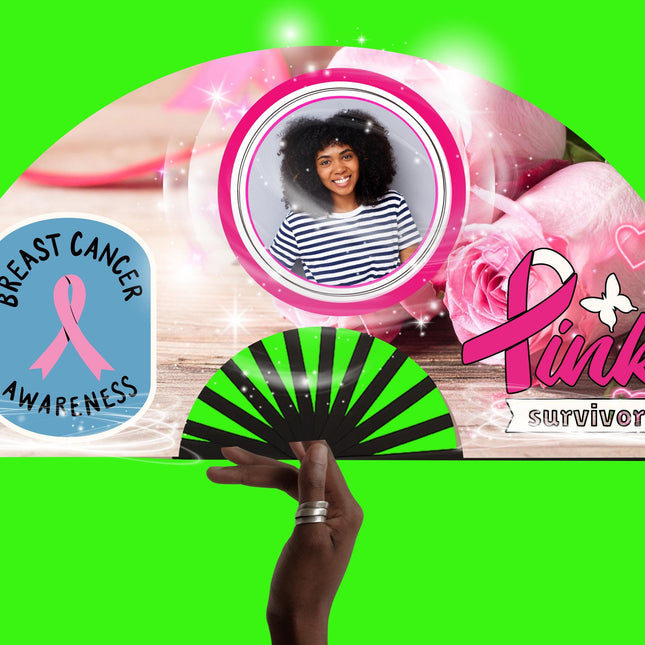 Breast Cancer Awareness Clack Fan: Pink Ribbon Support, Survivor Gift
