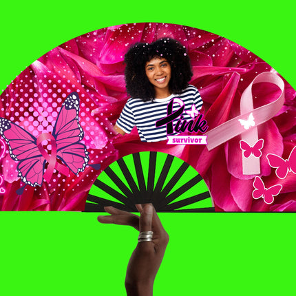 Breast Cancer Awareness Clack Fan: Pink Ribbon Support, Survivor Gift