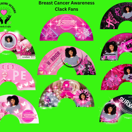 Breast Cancer Awareness Clack Fan: Pink Ribbon Support, Survivor Gift