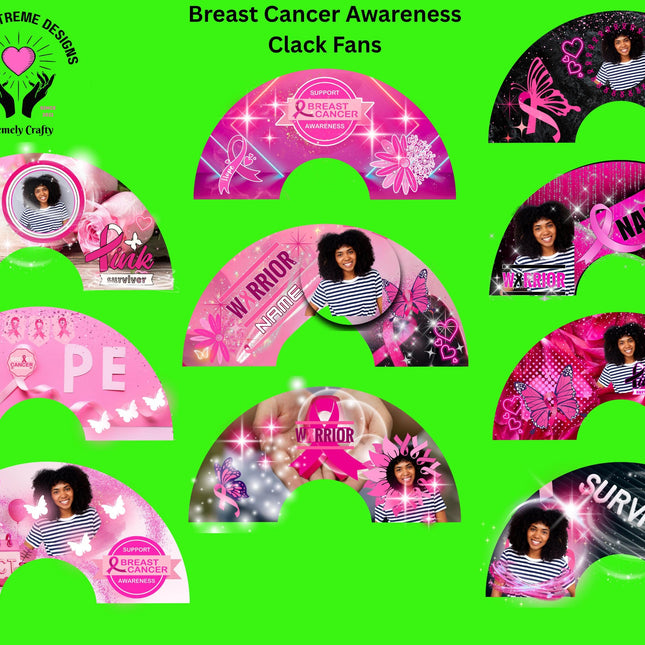 Breast Cancer Awareness Clack Fan: Pink Ribbon Support, Survivor Gift