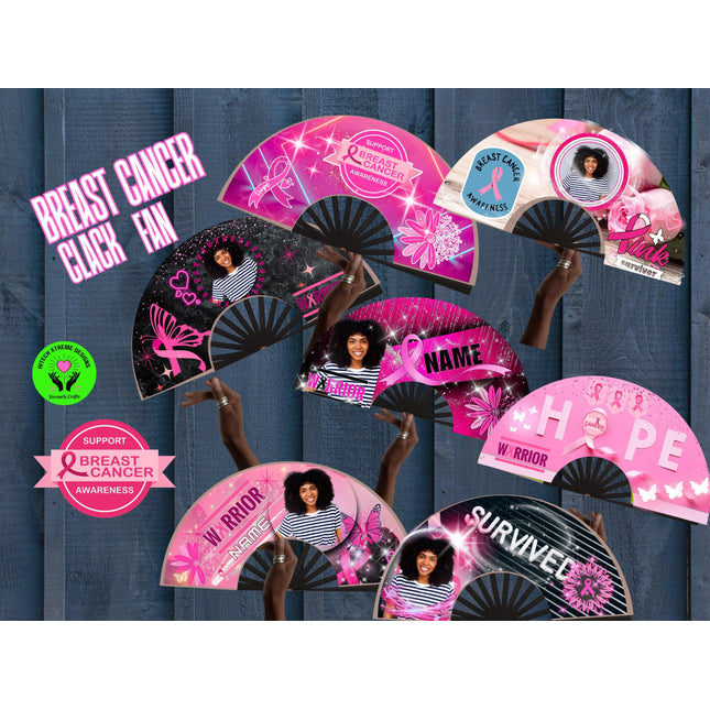 Breast Cancer Awareness Clack Fan: Pink Ribbon Support, Survivor Gift