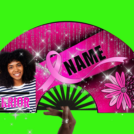 Breast Cancer Awareness Clack Fan: Pink Ribbon Support