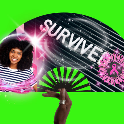 Breast Cancer Awareness Clack Fan: Pink Ribbon Support, Survivor Gift