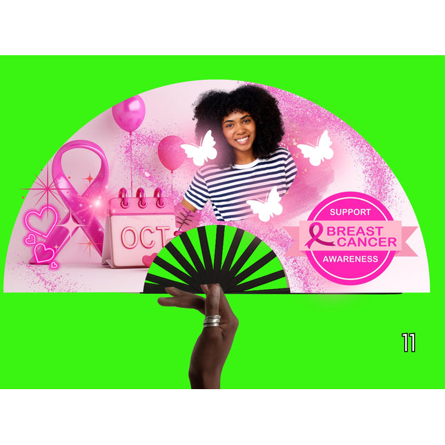 Breast Cancer Awareness Clack Fan: Pink Ribbon Support, Survivor Gift
