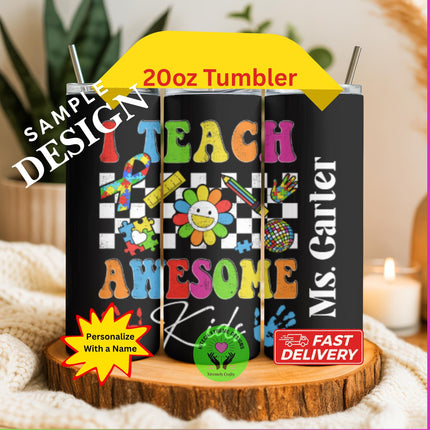 Personalized Teacher Gift Set: Tumbler, Mouse Pad & Notebook
