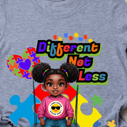 Bulk Autism Awareness PNG: Different Not Less, Puzzle Pieces (Digital Download) sublimation