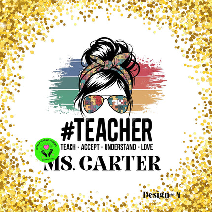 Personalized Teacher Gift Set: Tumbler, Mouse Pad & Notebook