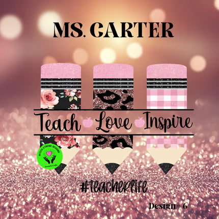 Personalized Teacher Gift Set: Tumbler, Mouse Pad & Notebook