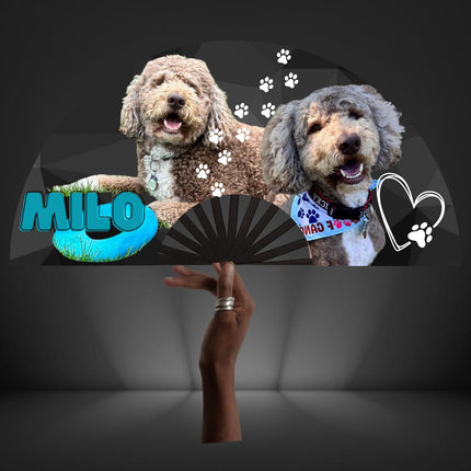 Custom Clack Fan 25x13 – Personalized Folding Fan with Photo or Logo, Party Favor, Birthday, Wedding, Festival, Sports, Line Dance Gift
