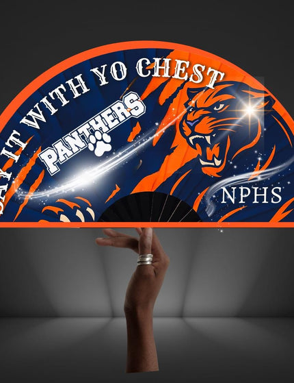 Custom Clack Fan 25x13 – Personalized Folding Fan with Photo or Logo, Party Favor, Birthday, Wedding, Festival, Sports, Line Dance Gift