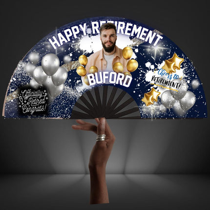 Custom Clack Fan 25x13 – Personalized Folding Fan with Photo or Logo, Party Favor, Birthday, Wedding, Festival, Sports, Line Dance Gift