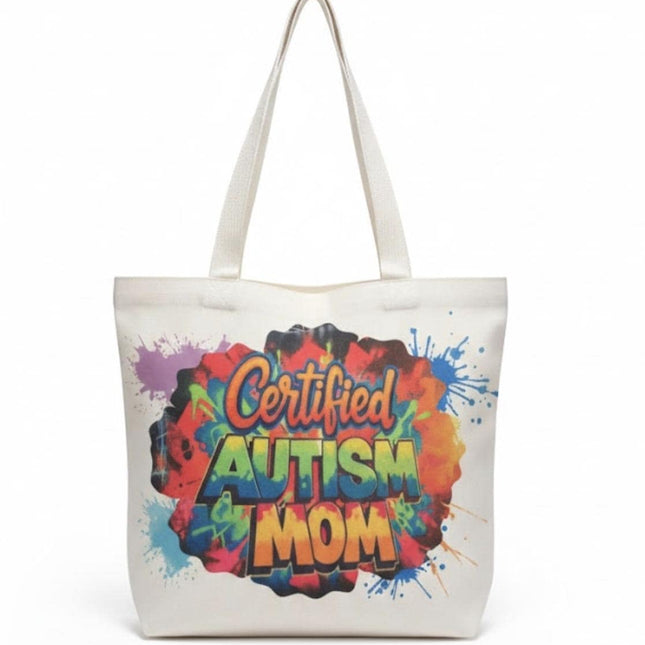 Autism mom gift box ; clack fan canvas Tote Bag & Planner Set –Zippered 18.5x15 Tote, mommy Bag, travel kit, Birthday Gift, 2026 planner