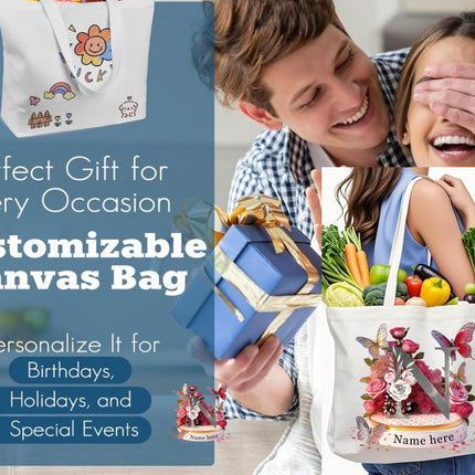 Autism mom canvas Tote Bag & Planner Set – Extra large Zippered 18.5x15 Tote, mommy Bag, travel kit, Birthday Gift, 2026 planner