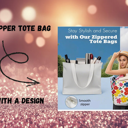 Custom canvas Tote Bag & Planner Set – Extra large Zippered 18.5x15 Tote, mommy Bag, travel kit, Birthday Gift, 2026 planner -where fans at?