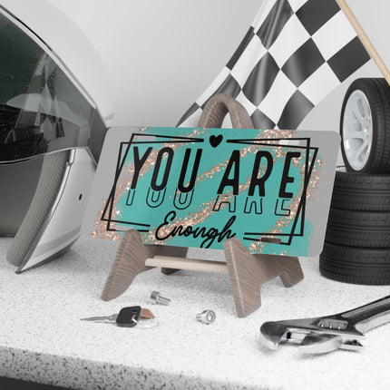 Motivational License Plate – Positive Quote Inspirational Front Plate, Prayer, You Are Enough, Tomorrow Needs You, Be Real, Autism Awareness