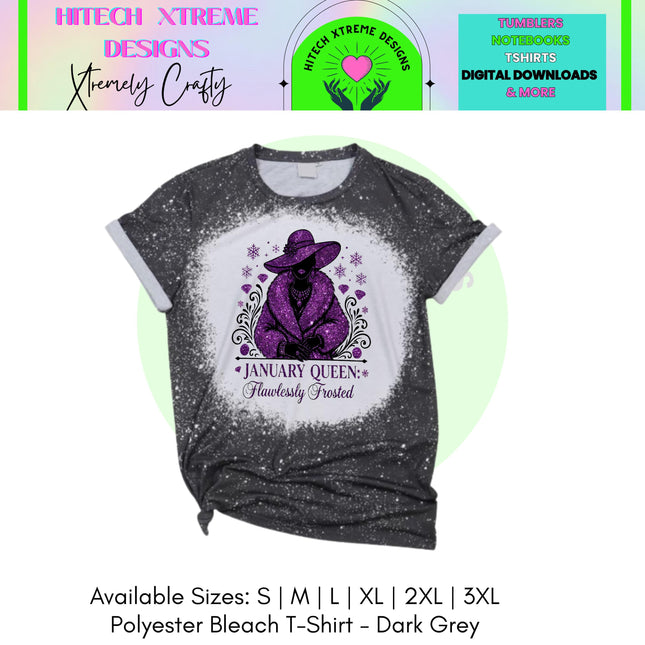 January Queen Shirt | Birthday Month T-Shirt | Royal Birthday Tee | Glam Graphic Shirt | Birthday Gift for Her