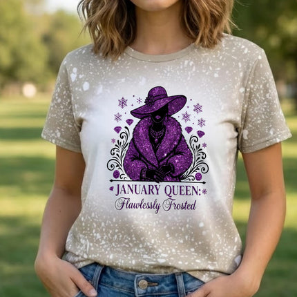 January Queen Shirt | Birthday Month T-Shirt | Royal Birthday Tee | Glam Graphic Shirt | Birthday Gift for Her