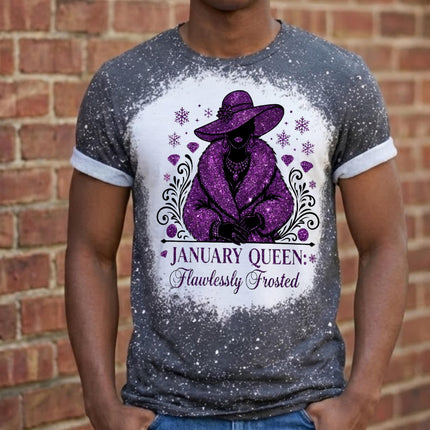 January Queen Shirt | Birthday Month T-Shirt | Royal Birthday Tee | Glam Graphic Shirt | Birthday Gift for Her