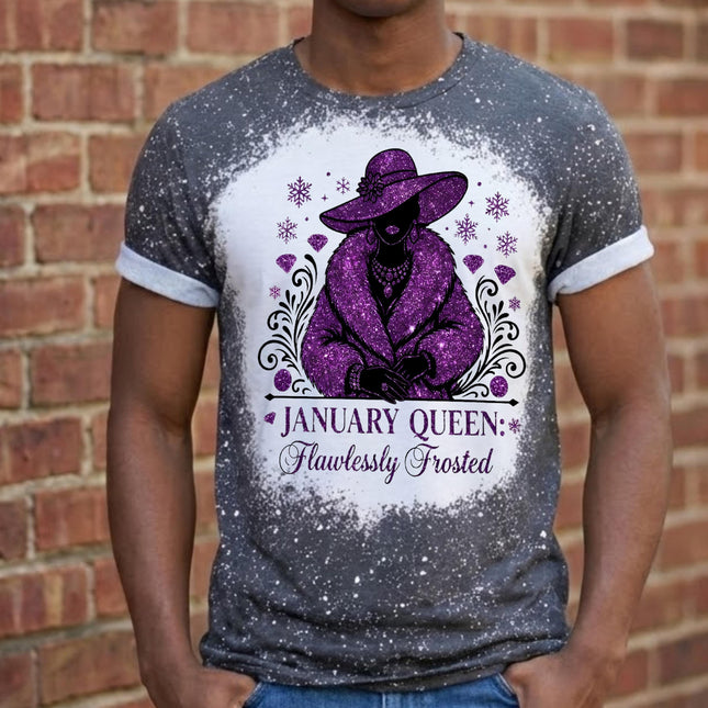 January Queen Shirt | Birthday Month T-Shirt | Royal Birthday Tee | Glam Graphic Shirt | Birthday Gift for Her