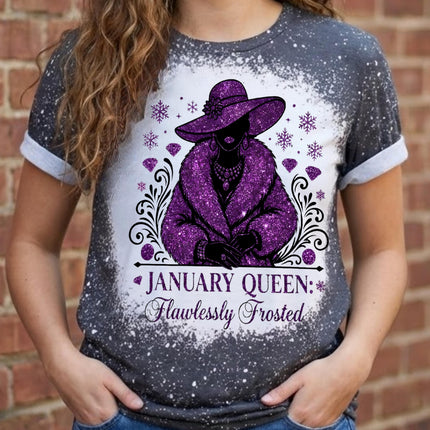 January Queen Shirt | Birthday Month T-Shirt | Royal Birthday Tee | Glam Graphic Shirt | Birthday Gift for Her