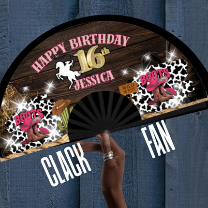 Birthday Clack Fan 25x13 – Where them fans at? with Photo, Party Favor, Birthday, Wedding, Festival, Sports, Line Dance Gift - Predesigned