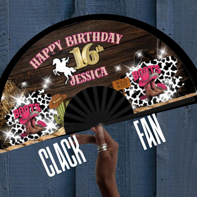 Birthday Clack Fan 25x13 – Where them fans at? with Photo, Party Favor, Birthday, Wedding, Festival, Sports, Line Dance Gift - Predesigned
